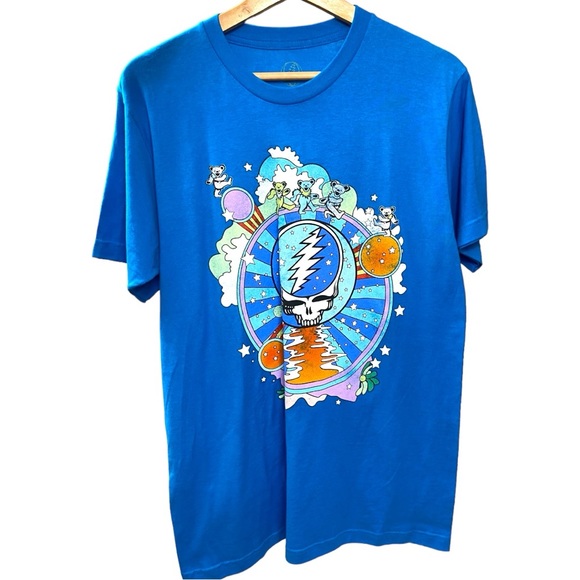 Grateful Dead Tee Lightning Skull In The Clouds Dancing Bears T-Shirt Mens Sz M - Picture 8 of 8
